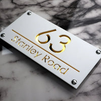White (Gold Text)
