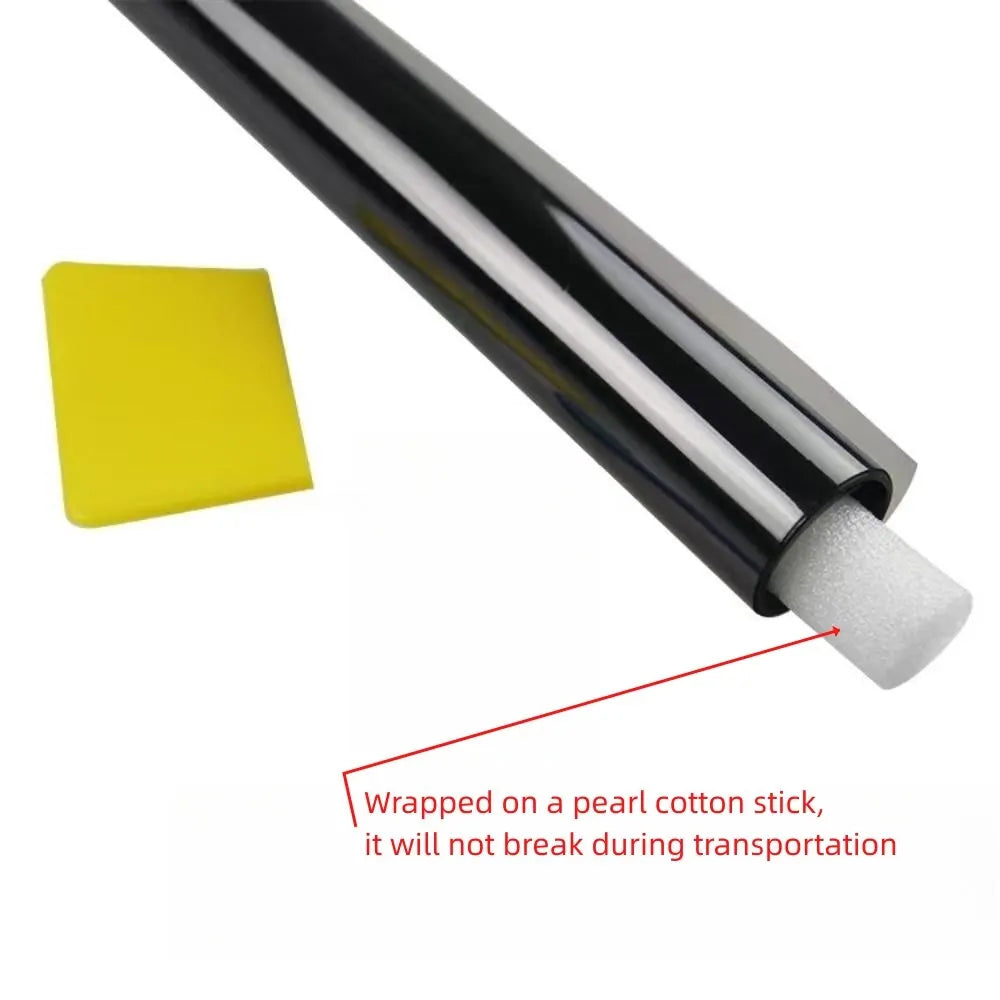3Mx50CM VLT Black Car Window Foils Tinting Film Home Window Glass Solar UV Protector Sticker Films Pearl Cotton Stick Box PAC
