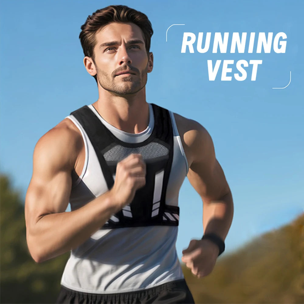 Reflective Running Vest with Phone Holder & Key Pocket | Adjustable Strap for Men Women Night Jogging Walking Gym Exercise Gear