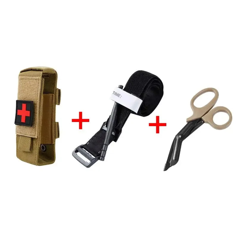 Tourniquet Outdoor Survival Combat Tourniquet Rotary Medical Emergency Strap Outdoor Camping Explore Scissors Pack Set
