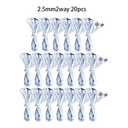 2/4 Way 2.5mm Button  Electrode Tens Cable Conductive Line Wire for Digital Tens Machine Body Massager for Electrode Pads