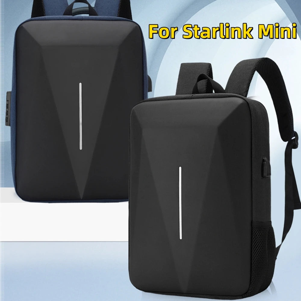 Hard Protective Backpack for Starlink Mini Dish and All Accessories Storage Bag Case Anti-theft Water-resistant Travel Bag