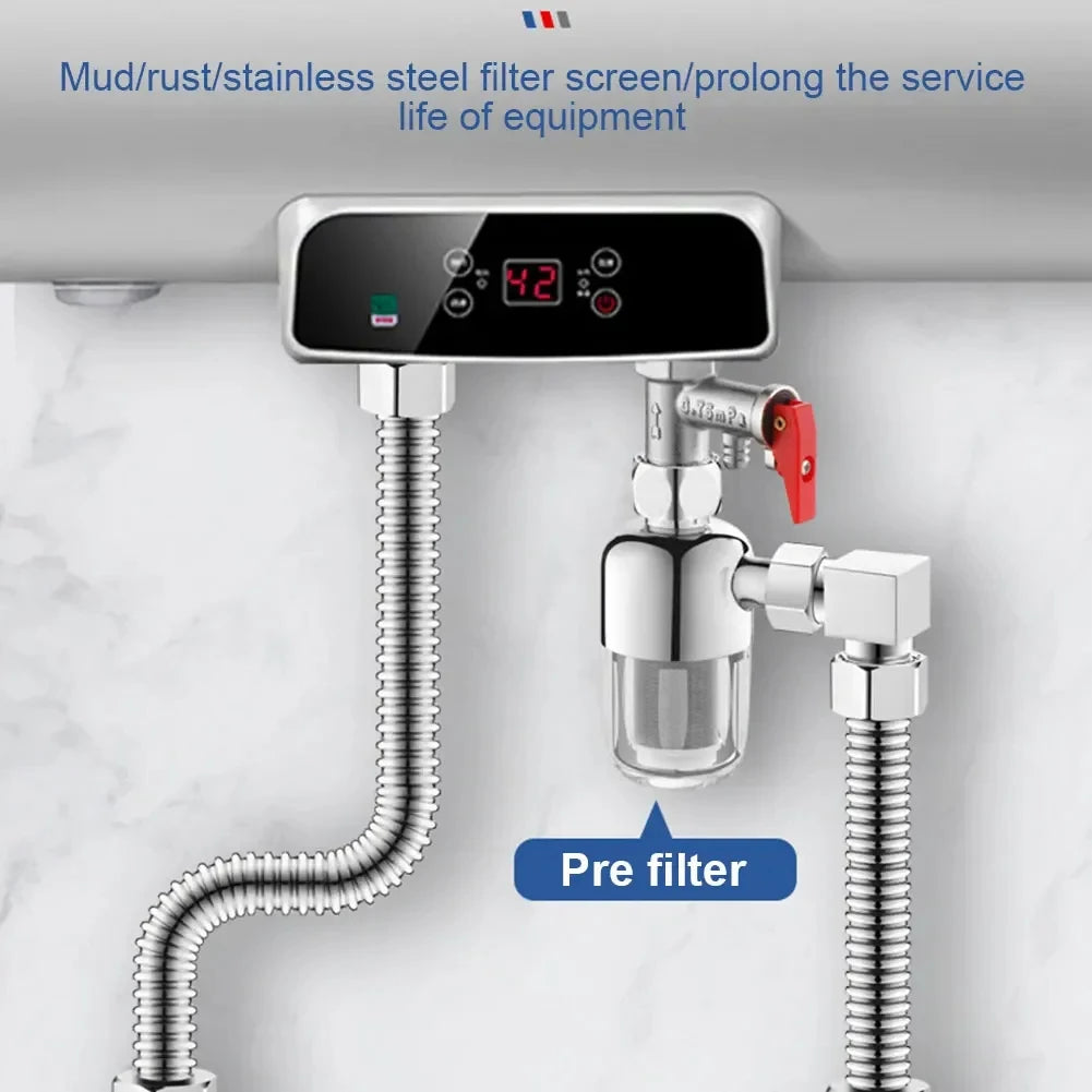 Stainless Steel Household Water Filter Front Inlet Tap Anti-Scale Shower Purifier for Drinking Water
