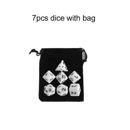 7pcs/set Multicolour Dice Set Multiple Colors Polyhedral RPG DND Role Playing Dragons Board Game Multiple Dice With Bags TMZ