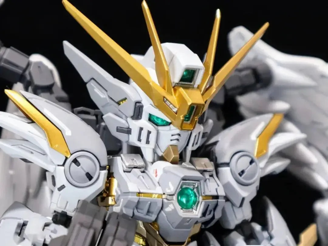 Gl Mgsd Wing Zero Ew Snow White Version Angel Feather Drop Mech Assembly Model Kit Action Figure Decoration Doll Boy Toy Gift