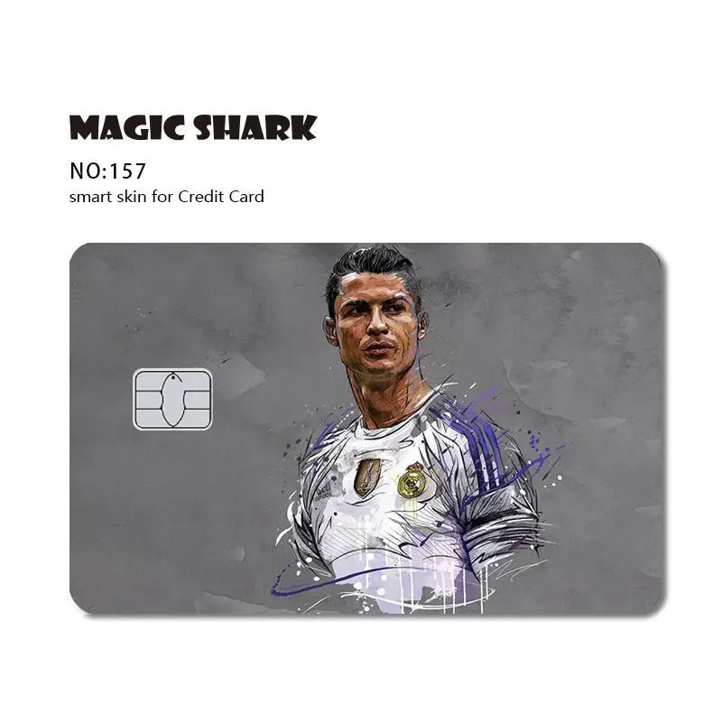 Magic Shark Flower Butterfly Bear Wing No Fade PVC Film Skin Cover Sticker for Bank Debit Credit Card
