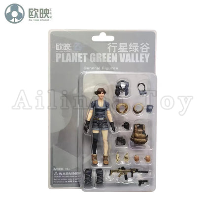 Ou Ying Studio 1/18 Planet Green Valley PGV 3.75inch Action Figure Girls War EFSA Female Figures Anime Model