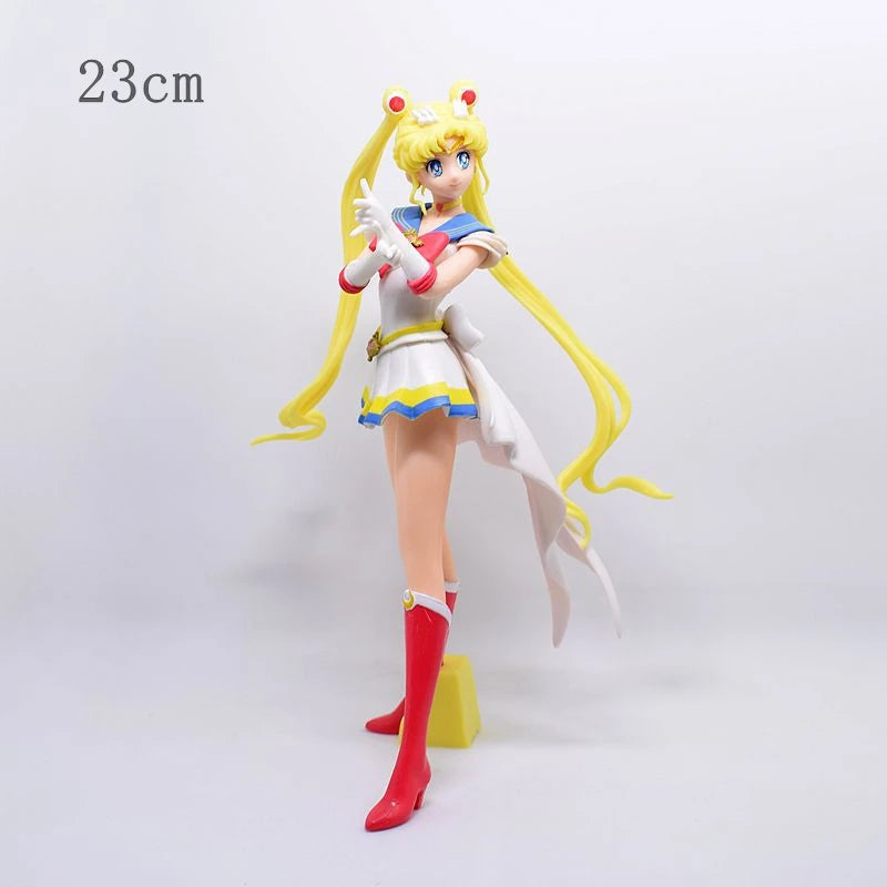 Funny Joy Anime Figures Female Warrior Moon Hare Doll Charm Angel Sailor  Hare Kawaii  PVC Model Cake Decoration Gift For Girls