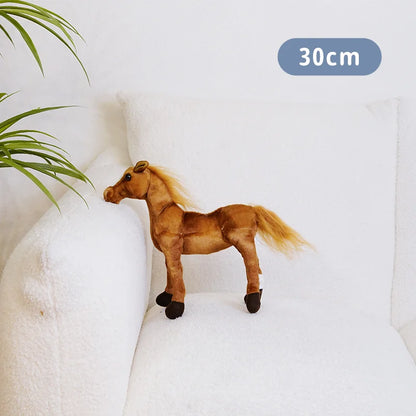 30-85cm Creative Cartoon Simulation Horse Plush Toy Doll Home Decoration Kawaii Lifelike Animal Toy Boys And Girls Birthday Gift