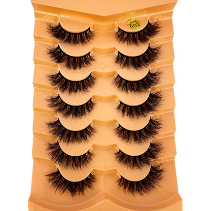 New 7 pairs of thick, 3D simulation mink fur fake eyelashesshort, dramatic fake eyelashes  wholesale full line fake eyelash make
