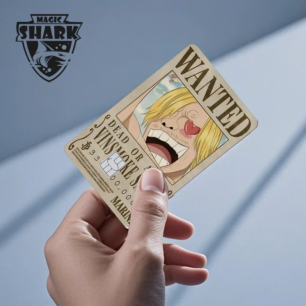 Magic Shark Wanted Anime 3M PVC Matte No Fade Skin Cover Sticker for Metro Debit Credit Card