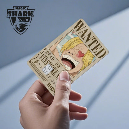 Magic Shark Wanted Anime 3M PVC Matte No Fade Skin Cover Sticker for Metro Debit Credit Card