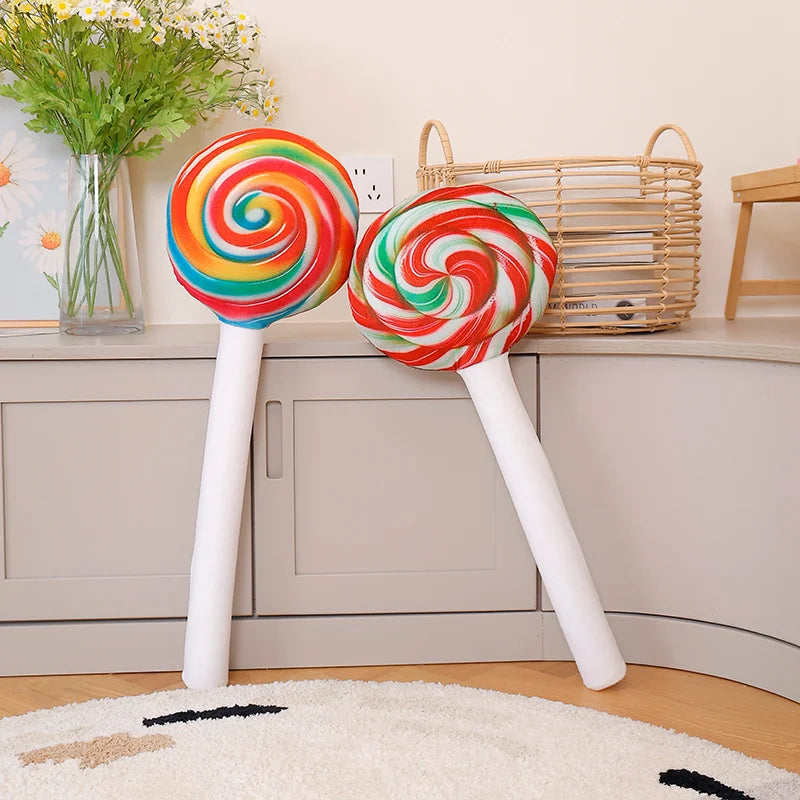 40/70CM New Funny Colour Lollipop Plush Toys Colorful Candy Plush Pillow Ball Toy Stuffed Soft Birthday Gifts Room Decoration