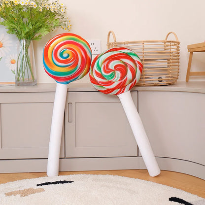 40/70CM New Funny Colour Lollipop Plush Toys Colorful Candy Plush Pillow Ball Toy Stuffed Soft Birthday Gifts Room Decoration