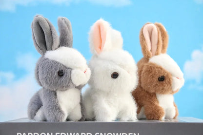 Imitation Rabbit Plush Pendant Lovely White  Doll Key Chain  Backpack  Gift Girl Cute  Keychain