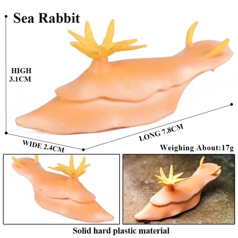 Oenux Ocean Animals Model Jellyfish Starfish Sea Anemone Coral Action Figures Aquarium PVC Miniature Educational Kids Toy Gift