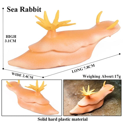 Oenux Ocean Animals Model Jellyfish Starfish Sea Anemone Coral Action Figures Aquarium PVC Miniature Educational Kids Toy Gift