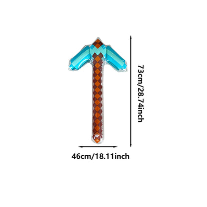 Pixel Style Toys Gemstone Sword Gold Sword Toys Home Games Inflatable Supplies Swords Christmas Gifts