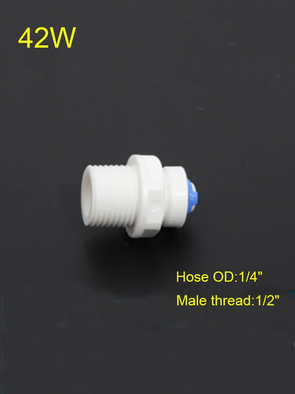 Reverse Osmosis Quick Coupling 1/4" 3/8" OD Hose Connection Tee Y Connector 2 Way Straight RO Water Plastic Pipe Fitting