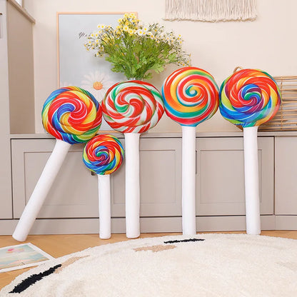 40/70CM New Funny Colour Lollipop Plush Toys Colorful Candy Plush Pillow Ball Toy Stuffed Soft Birthday Gifts Room Decoration