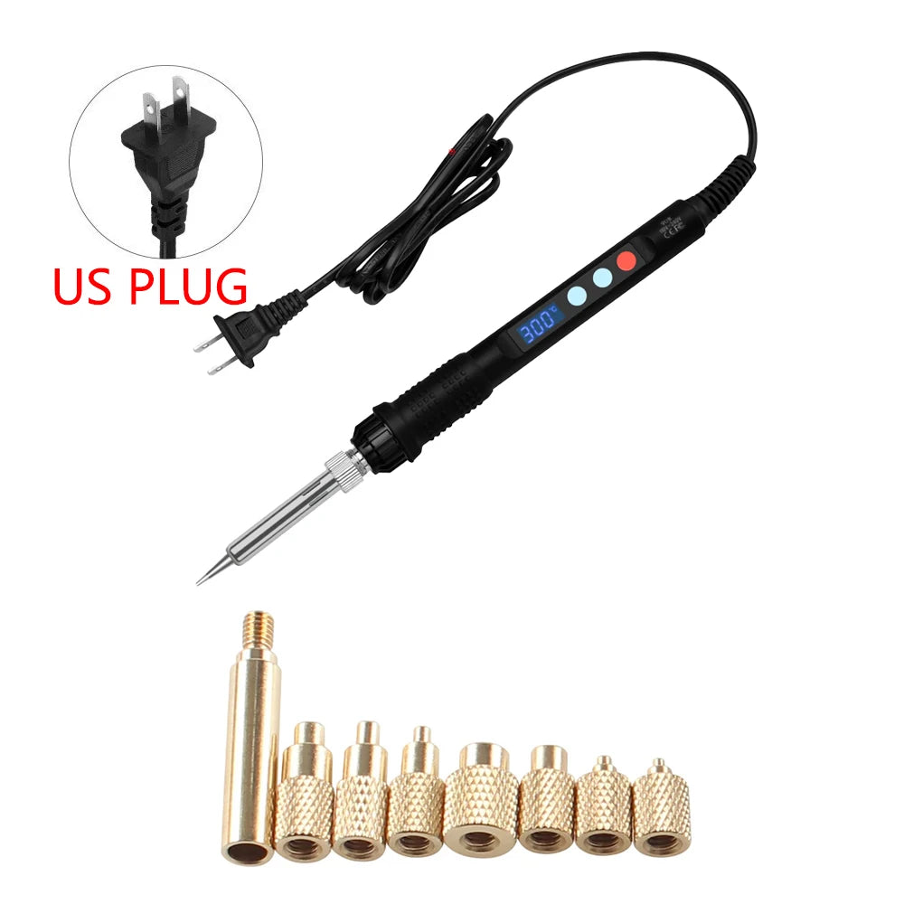 Heat Set Insert Press Tool M2 M3 M4 M5 M6 M8 Brass Thread Insert Nut Soldering Iron Tip Embedded Copper Nuts Kit for 3d Printing