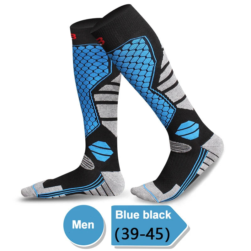 GTUBIKE New Winter Warm Ski Socks Anti-slip Thickened Compression Snowboard Socks Thermal Moisture-wicking Knee High Socks