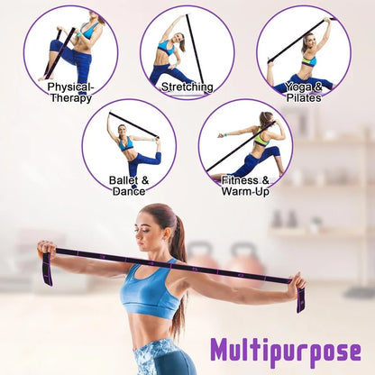 Elastic Yoga Stretching Strap Ballet Dance Leg Stretching Band Beginner Pilates Dance Gymnastics Loop Strap Belt Fitness Sport