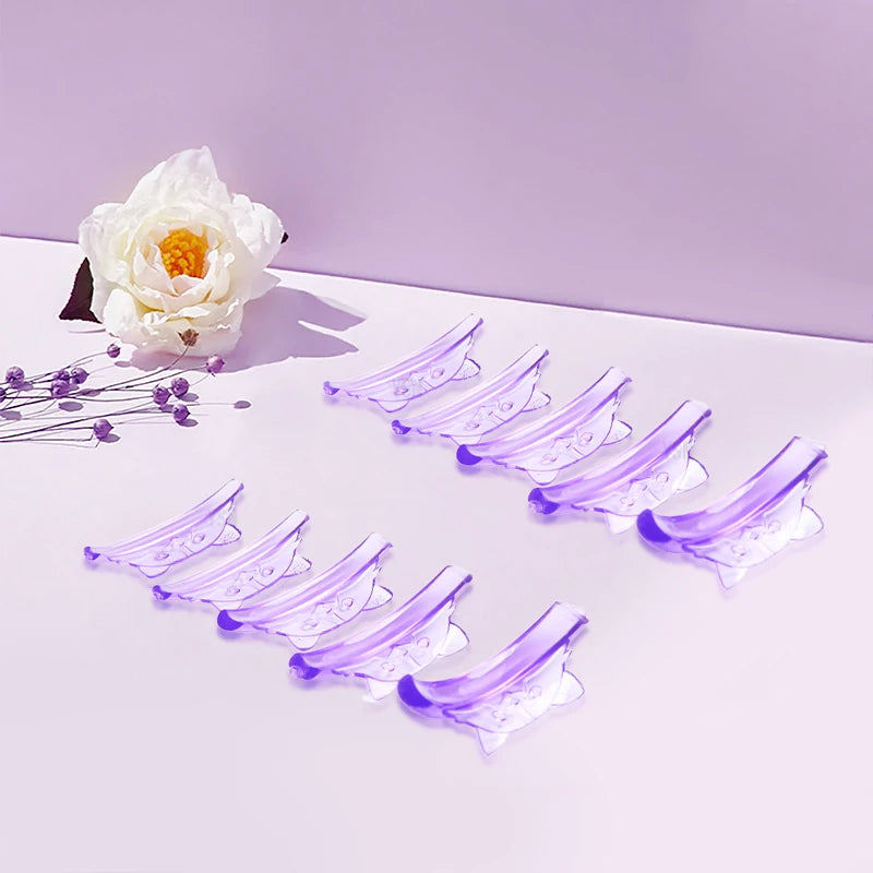 5 Pairs C Curl Silicone Eyelash Pads - Sticky 3D Lashes Lifting Rod Shield Curler Makeup Tool Accessories
