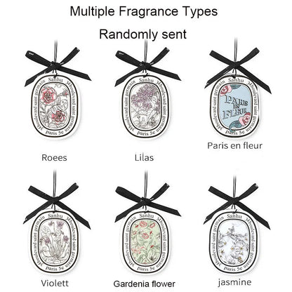 6Pcs Air Freshener Car Perfume Natural Scented Paper Auto Hanging Decoration fragrant tablets Aromatherapy Accessories Interior