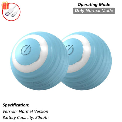 Dog Cat Interactive Ball Toy Automatic Rolling Ball Faux Tail Rechargeable Smart Pet Electric Toy Dog Cat Training Imitate Mouse