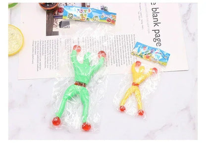 5-50 Pcs/set 9cm Sticky Toy Window Men With Sticky Hand Toys Color Plastic Suitable Feet For Adult