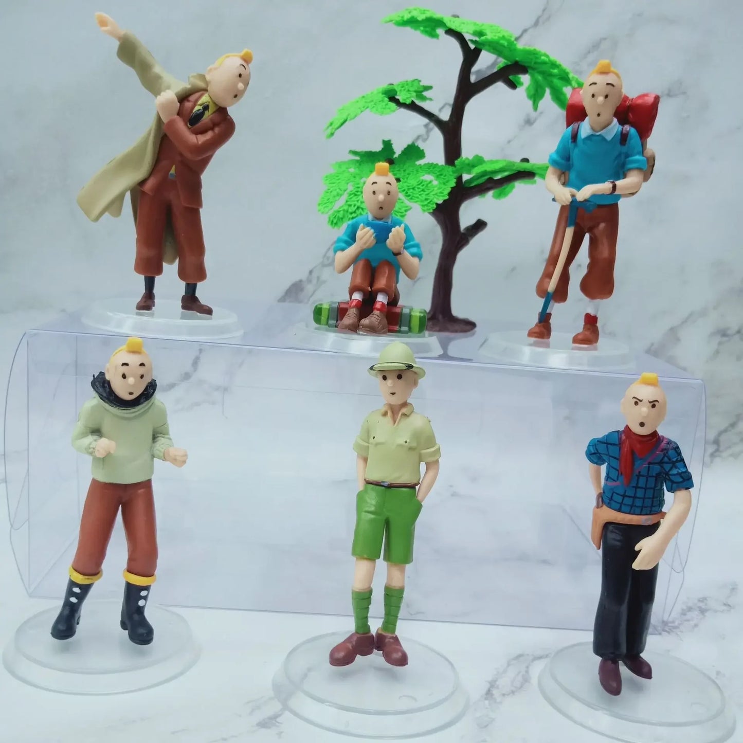 6pcs Cartoon Anime The of man Action Figures Cute Comic ding dogs  PVC Toys Gifts For Kid
