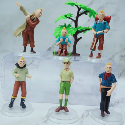 6pcs Cartoon Anime The of man Action Figures Cute Comic ding dogs  PVC Toys Gifts For Kid