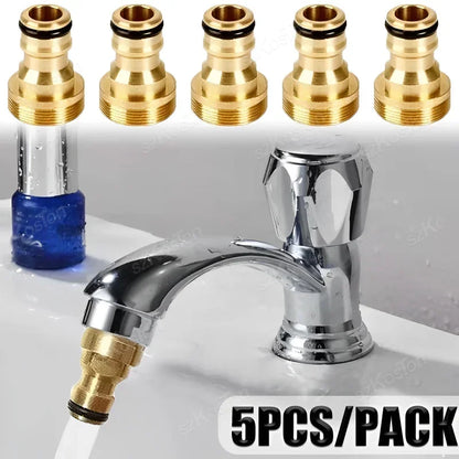 1/2/5PCS Universal Tap Kitchen Adapters Brass Faucet Watering Garden Tools Tap Connector Mixer Hose Adaptor Basin Accessories