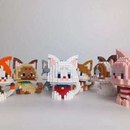 Micro Mini Super Cute Micro Cat Building Kit Tiny Pet Series Doll Figure The Perfect Miniature Gift for Cat Lovers and Girls