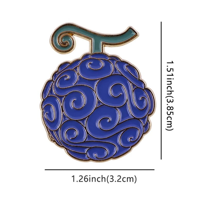 Japanese Anime Enamel Pin Cute Lapel Pin Devil Fruit Brooches for Backpack Manga Badges Jewelry Accessories