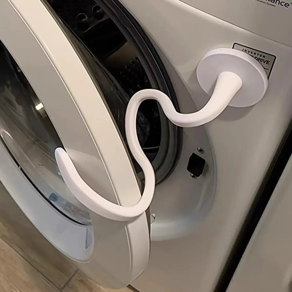 HOMEFISH Flexible Silicone Washer & Dryer Door Prop Easy-to-Use Bendable Sturdy Stopper for Odor-Free Appliances