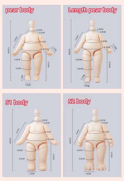 NEW YMY Doll Cat Hand Animal Body Fat Body with Tail Ob11 Body Joint for Gsc Head,1/12bjd,Obitsu 11 Boy Girl Toy Accessories