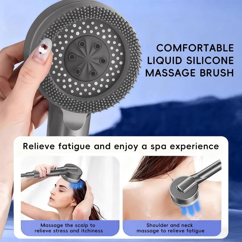 Filtered Supercharged Shower Head Four-speed Adjustment With Water Seal Multi-functional Home Shower Bathroom Accessories