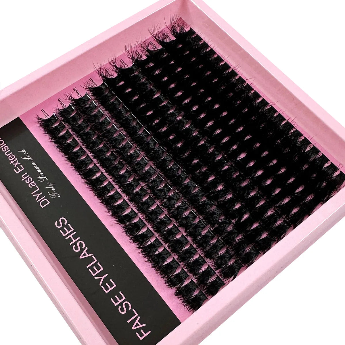 50D-160D 8D Luxury Fluffy DIY Cluster Lashes - 8-16mm Mixed Length Eyelash Extension 0.07mm Russian D Curl Thick And Reusable