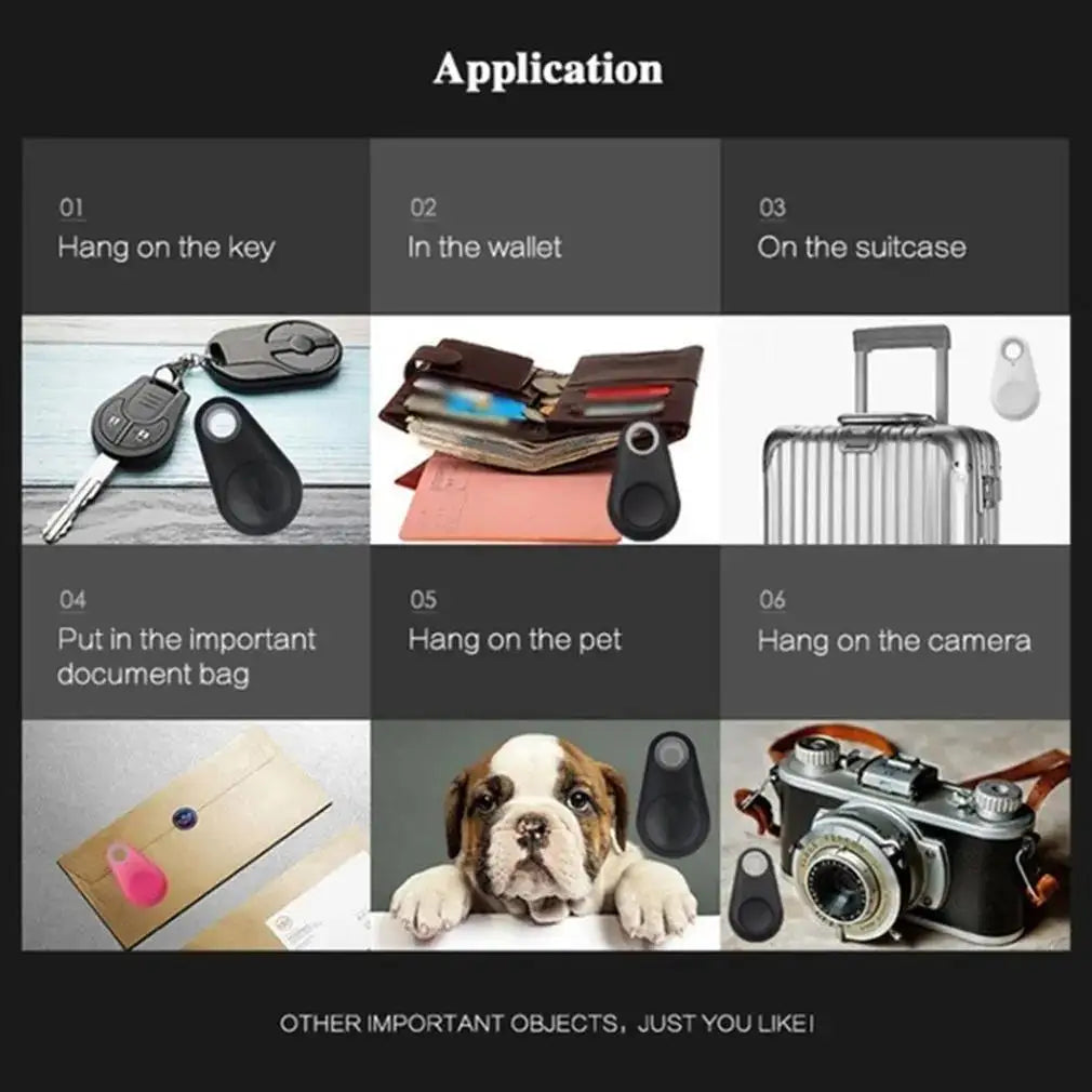 1-5pcs Wireless Mini GPS Tracker Anti-lost Alarm Key Child Bag Wallet Finder Bluetooth APP Locator Smart Tag For Ios And Android