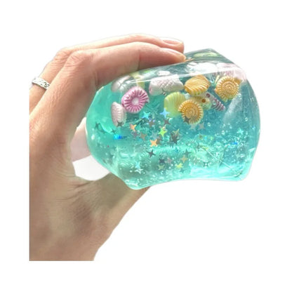 Squishy Maltose Cubes Fidget Toy Super Soft Transparent Star Squeeze Toy Ocean Sensory Anti-stress Toy for Friend Christmas Gift