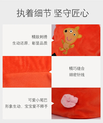 2pcs/set Genuine Peppa Pig kids Plush Toys peppa with Teddy bear George with Dinosaur Soft Stuffed Dolls Kids Toys original box