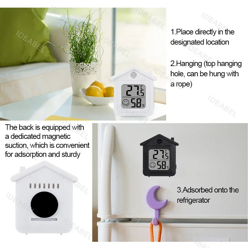 Indoor Mini Temperature and Humidity Meter, Bedroom Temperature Meter, Portable Electronic Digital Display, Humidity and Tempera