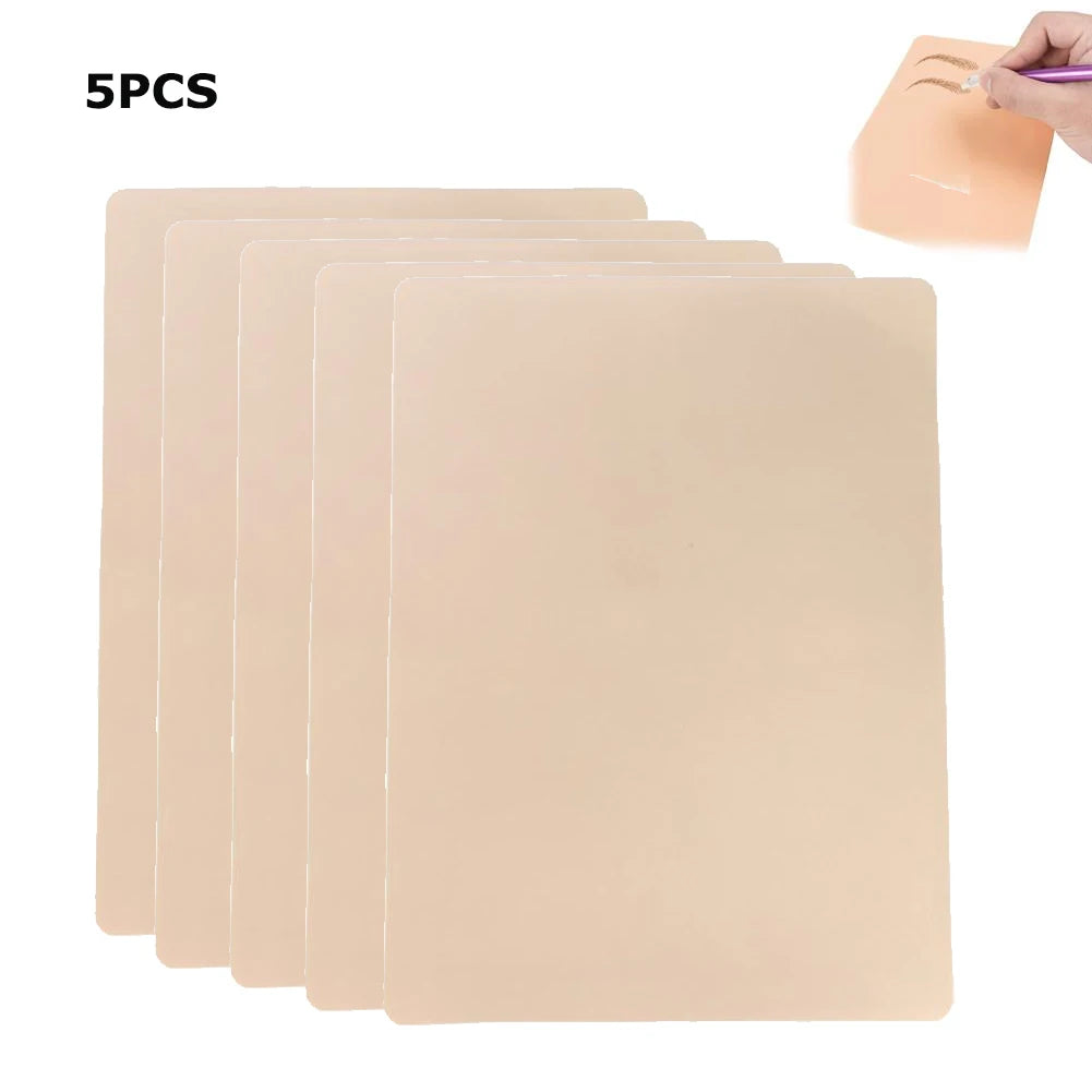 Blank Tattoo Practice Skin, Double Sided Fake Eyebrow Tattoo Practice Skins for Beginners and Experienced Tattoo Artists-1MM
