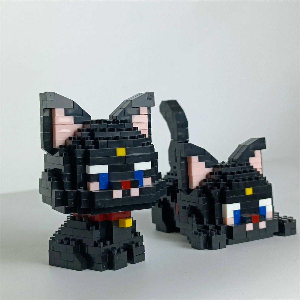 Micro Mini Super Cute Micro Cat Building Kit Tiny Pet Series Doll Figure The Perfect Miniature Gift for Cat Lovers and Girls