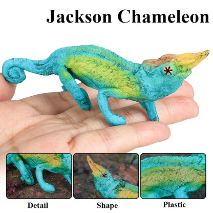 Oenux New Simulation Wild Reptile Animals Action Figures Lizard Model Figurines Kids Education Congnitive Scene Decoration Toy