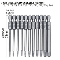 11pcs 75mm Torx Bits