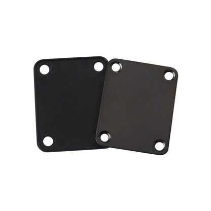 1Set  Bass Guitar Neck Plate,Electric Guitar Neck Joint Connecting Strengthen Plate with Plastic Back Plate & Mounting Screws
