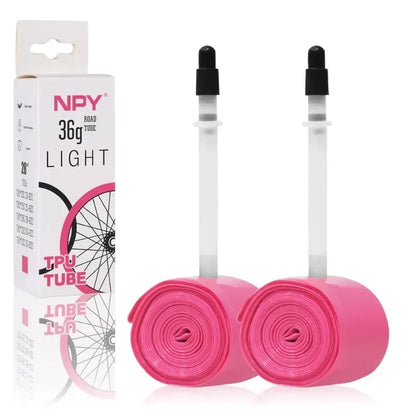 NPY Bike Inner Tube Anti Puncture 28G36G for Road Bikes 700C 23C 25C 28C 32C 35C Ultra-Light TPU Tube 45/65/85MM Presta Valves